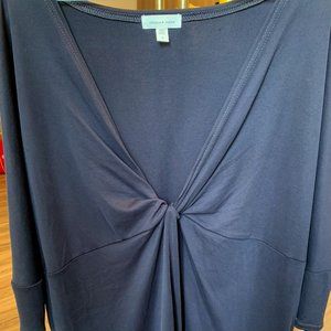 Silence + Noise Black V-Neck Top